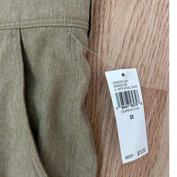 Izod Saltwater Beach to Bar Performance Shorts Stretch Khaki 52 x 10.5 NWT - Picture 2 of 5